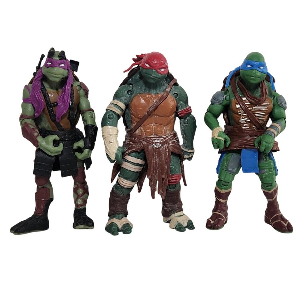 Playmates 2014 Paramount Pictures 5" TMNT Action Figures Lot Of 3 Pre-owned